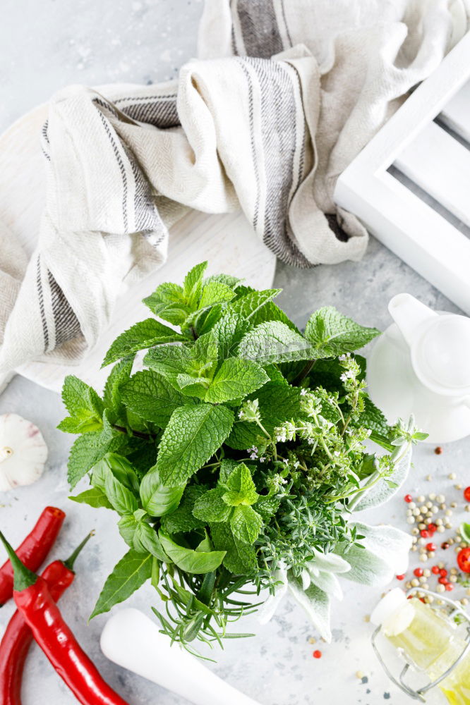 Similar – Image, Stock Photo Preparing fresh spinach for cooking