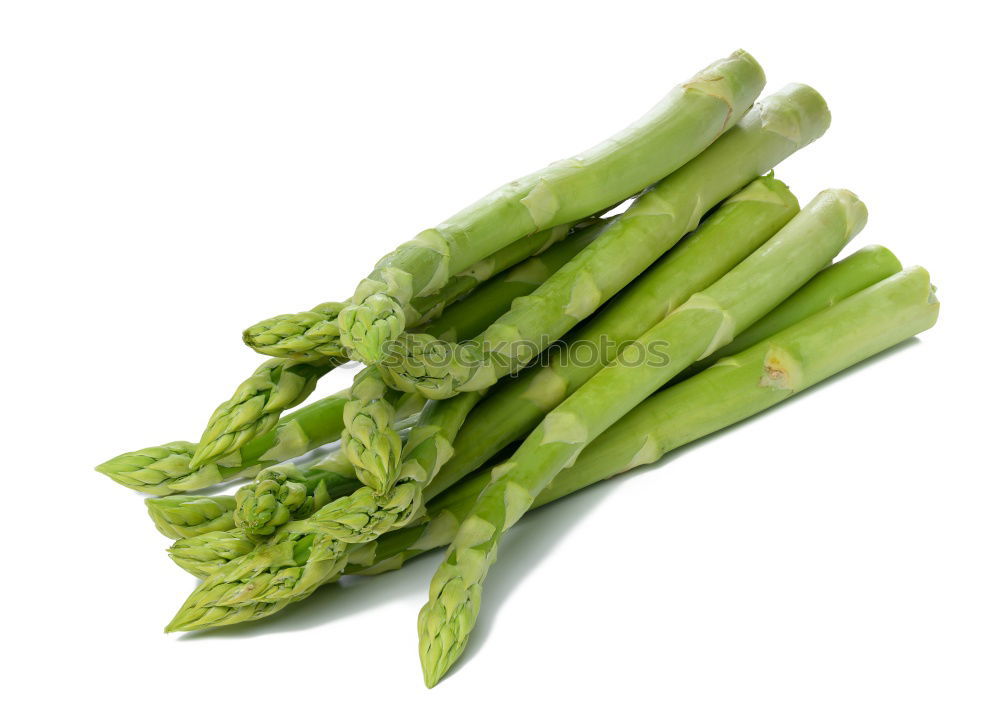 Image, Stock Photo Portion of asparagus bunch with green, fresh, juicy asparagus, from fresh, local harvest, lies in heaps, bundles on a white cloth made of linen.