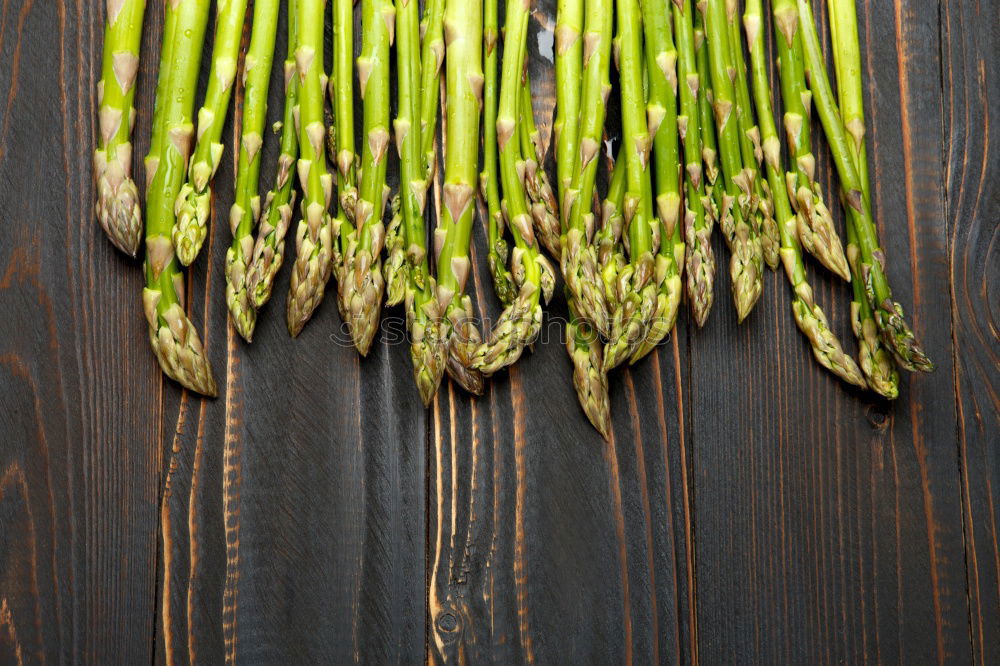 Image, Stock Photo Fresh asparagus with knife