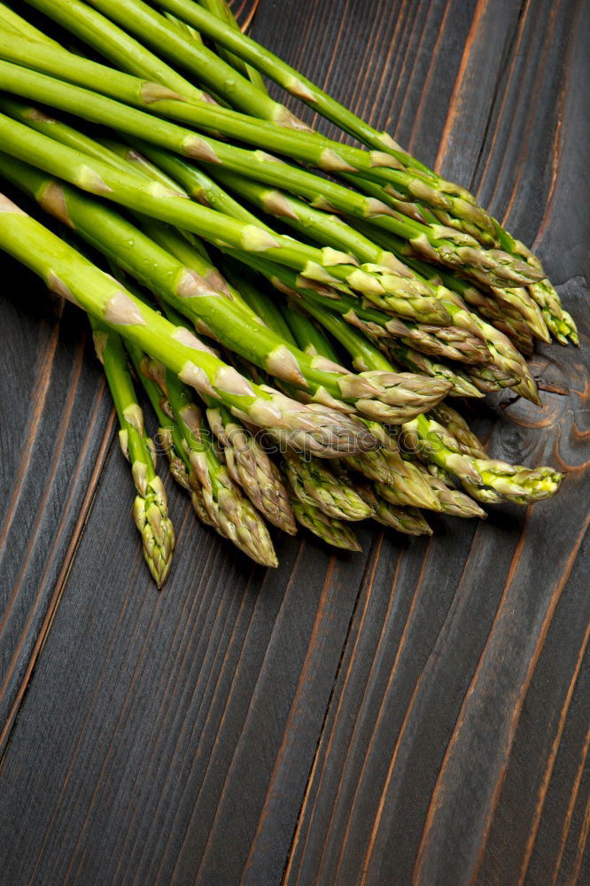 Image, Stock Photo Fresh asparagus with knife