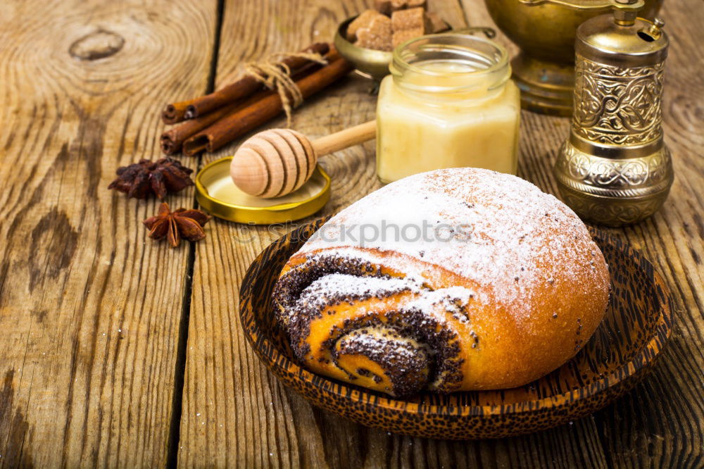 Similar – Image, Stock Photo Cheese with honey and berries