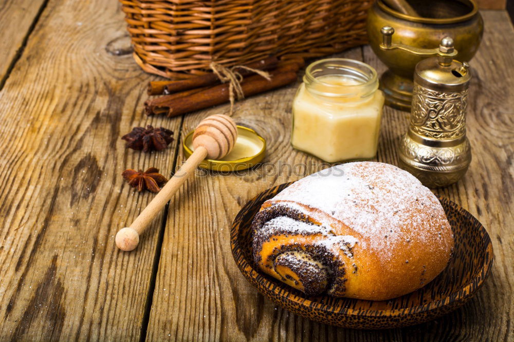 Similar – Image, Stock Photo Cheese with honey and berries