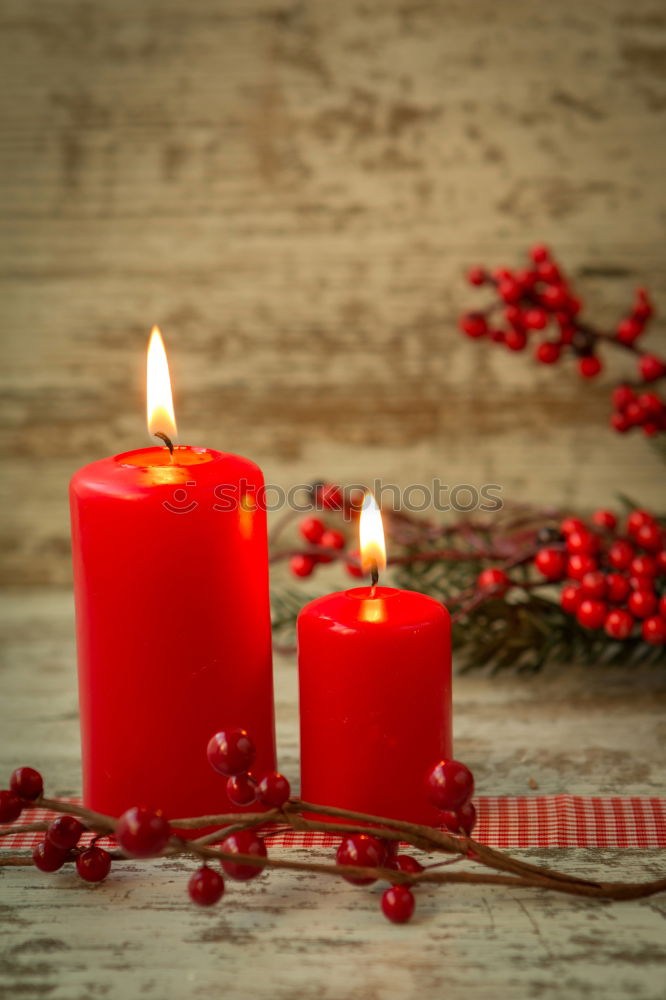 Similar – Image, Stock Photo Christmas present with candle and decoration