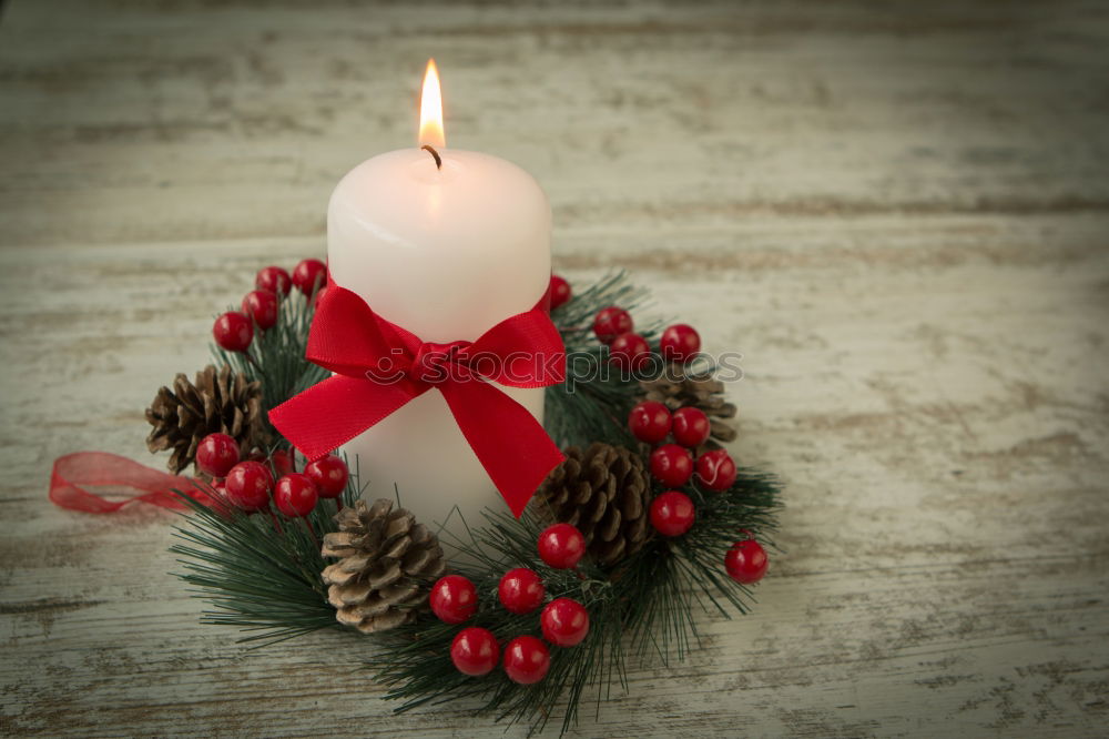 Similar – Image, Stock Photo Christmas present with candle and decoration