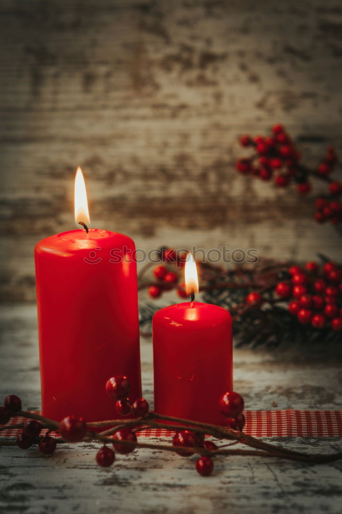 Similar – Image, Stock Photo Christmas present with candle and decoration