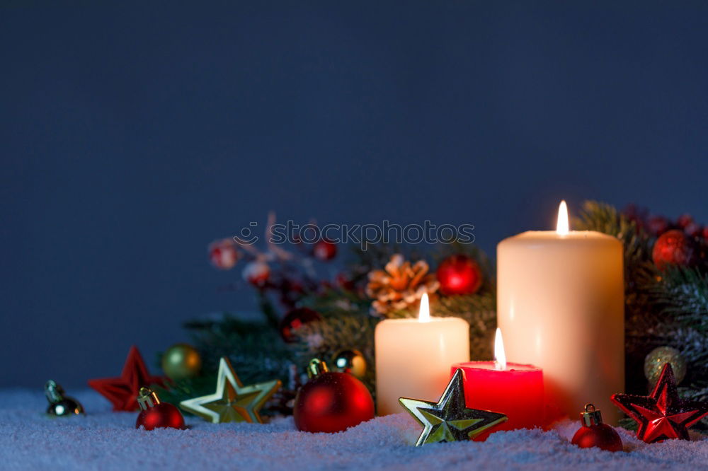 Similar – Image, Stock Photo candles on a table during christmas time