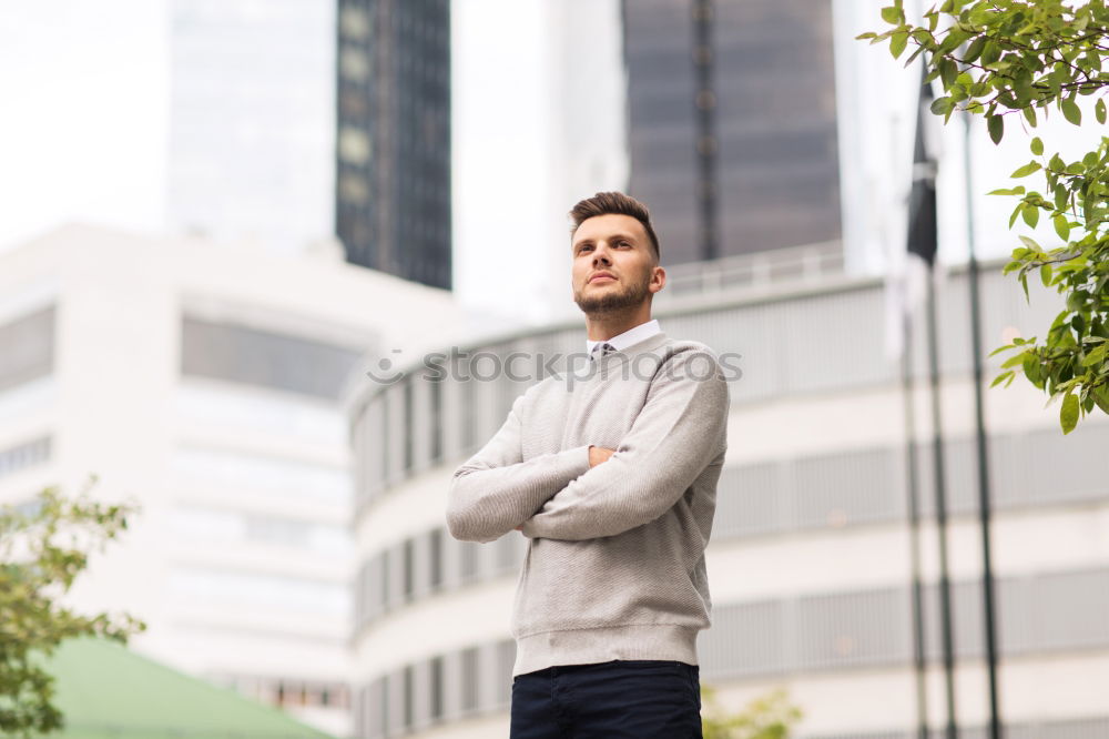 Similar – Image, Stock Photo Young man with mobile phone and fixed gear bicycle.