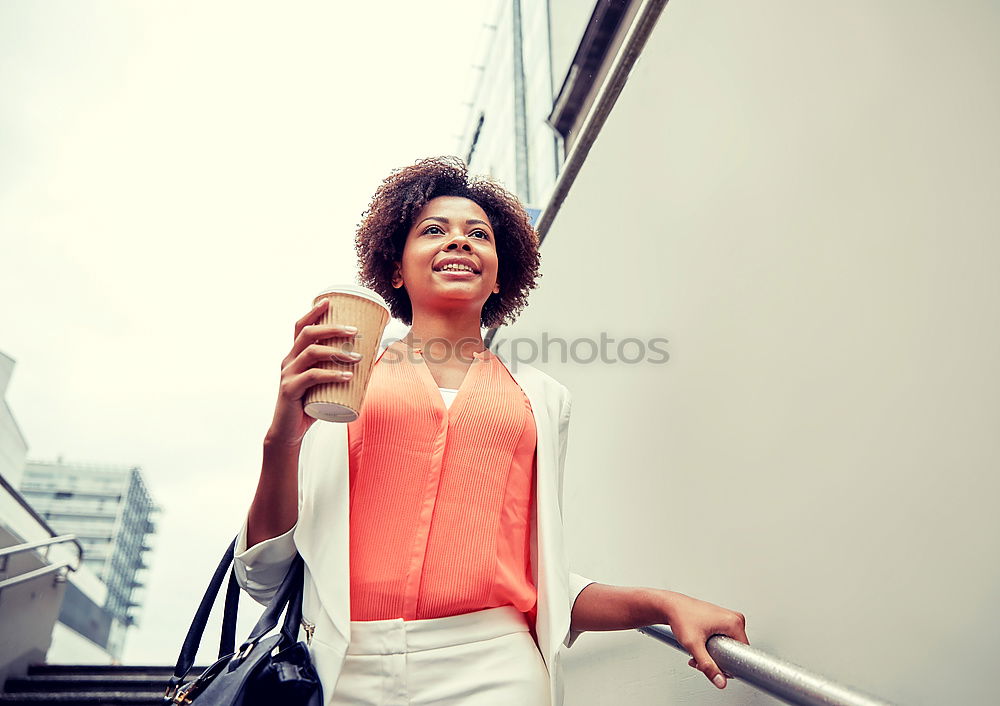 Similar – Image, Stock Photo Young African woman with headphones