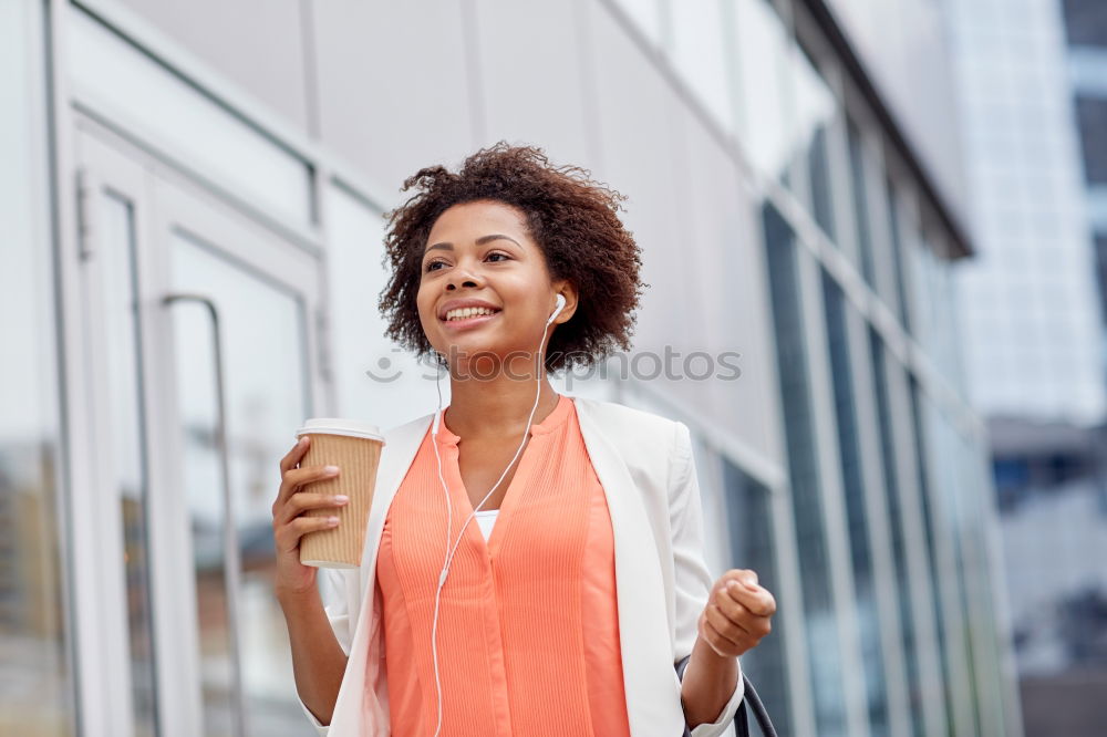 Similar – Woman posing sitting in outside cafe