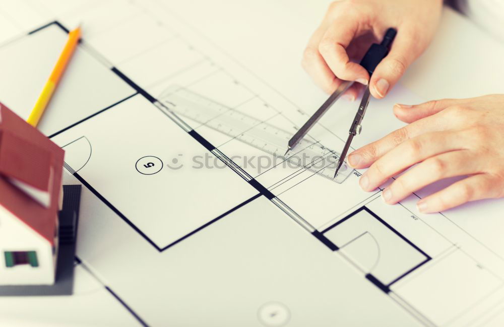 Similar – Image, Stock Photo Architecture, engineering plans and drawing equipment