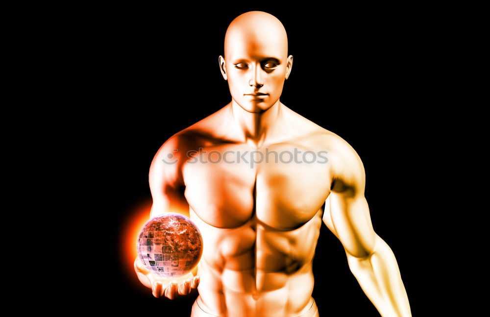 Similar – Image, Stock Photo Young bald guy showing tattoos