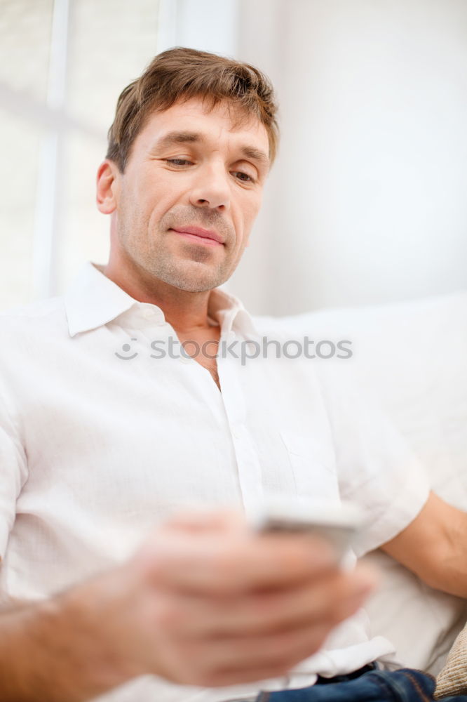 Similar – Image, Stock Photo Young man with bunch of flowers in hands