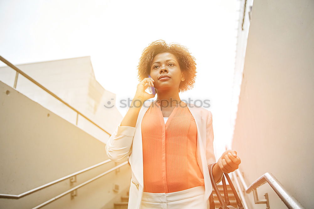 Similar – Gorgeous black woman in dress on street