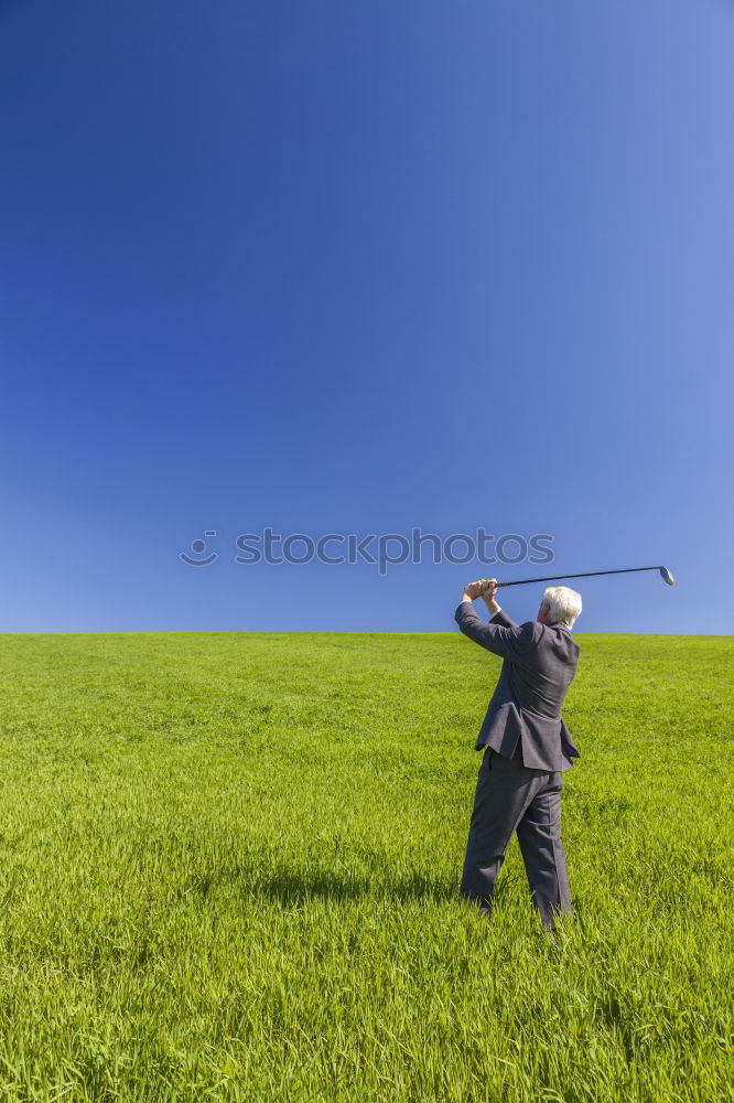 Similar – Image, Stock Photo gone? Green Golf Blue