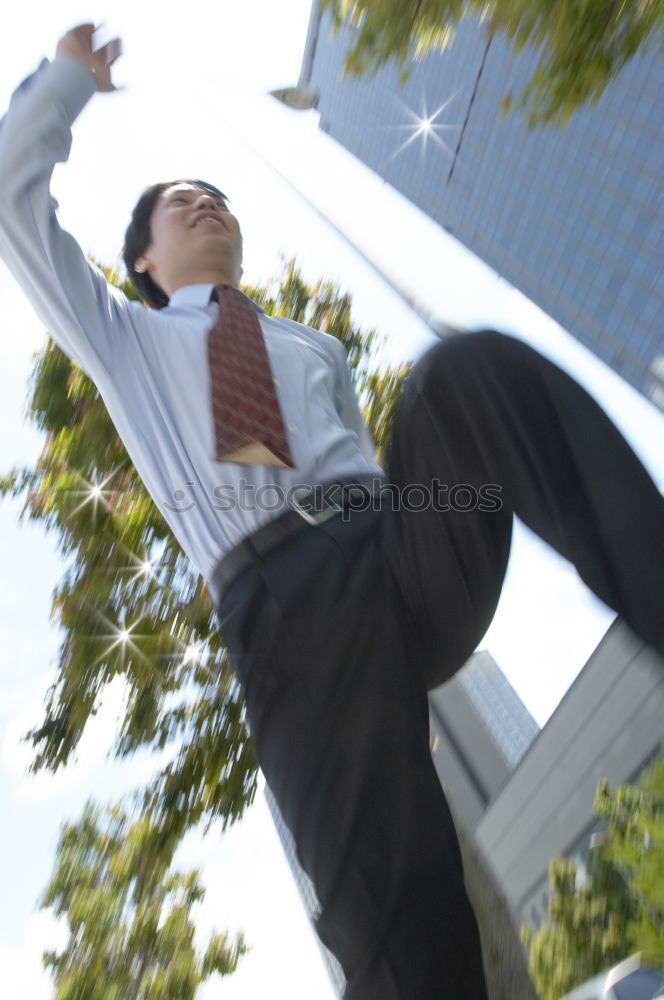 Similar – Image, Stock Photo A man falls Motion blur