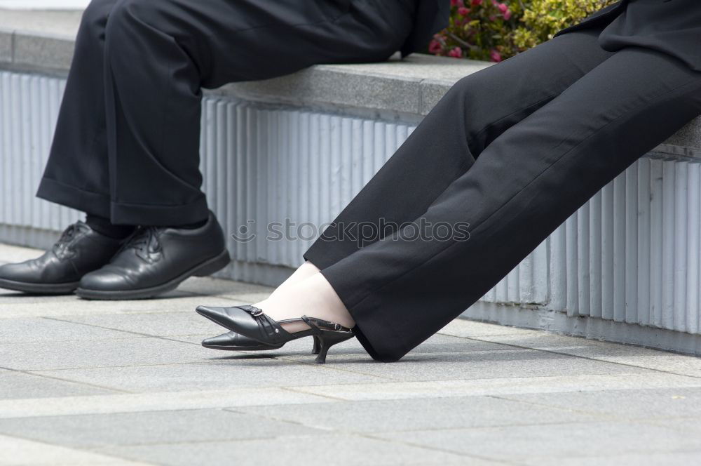 Similar – Image, Stock Photo Two pairs of feet Footwear