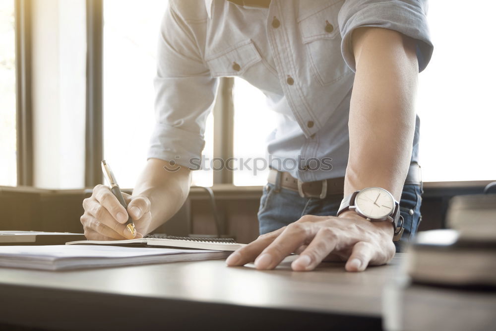 Similar – Image, Stock Photo Young African Businessman Working.