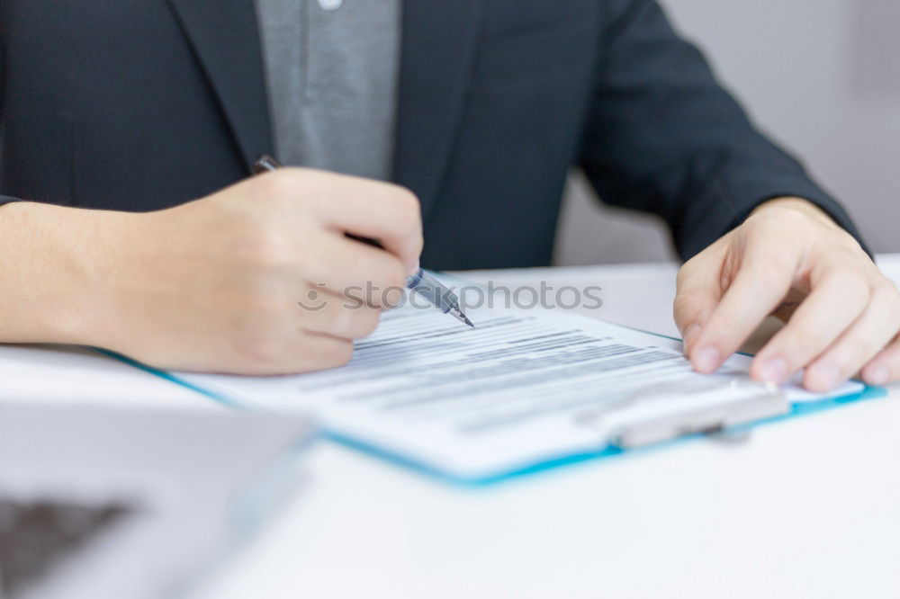 Similar – Image, Stock Photo Young architect working at home drawing plans