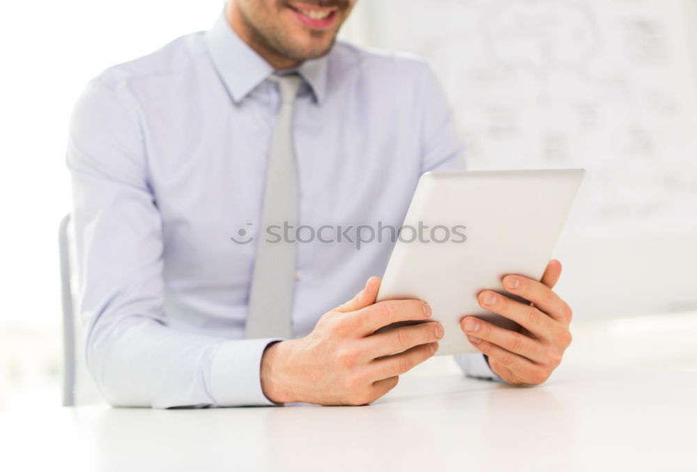 Similar – Image, Stock Photo Business man with mobile phone in his hand