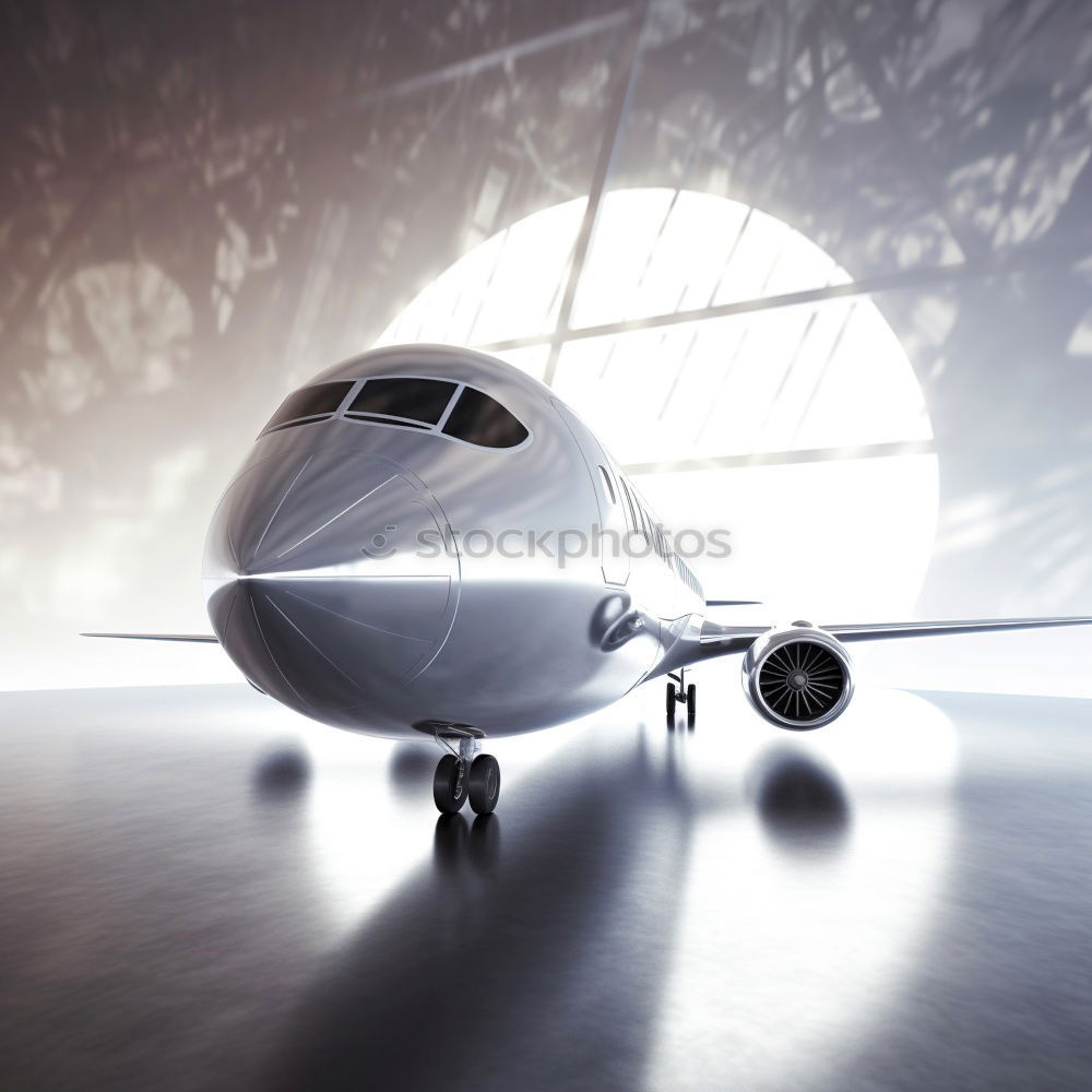 Image, Stock Photo Private luxury jet at the airport terminal