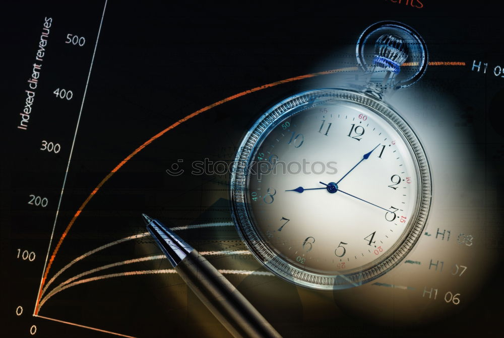 Image, Stock Photo Time on the run Clock