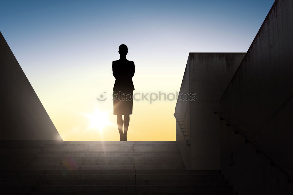 Similar – Woman legs making a shadow on the floor