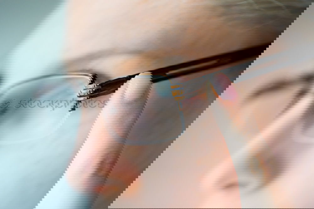 Similar – Image, Stock Photo Woman with reading glasses