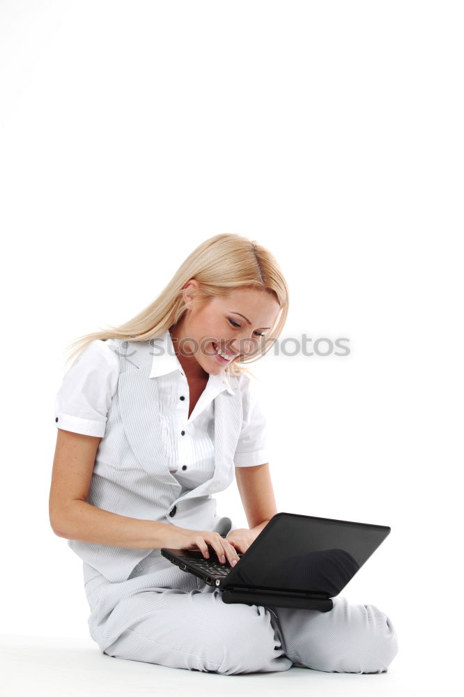 Similar – Image, Stock Photo Schoolgirl reading a book in classroom