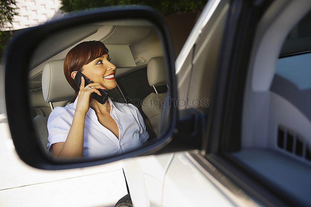 Similar – Image, Stock Photo Young woman in the frontseat of a car