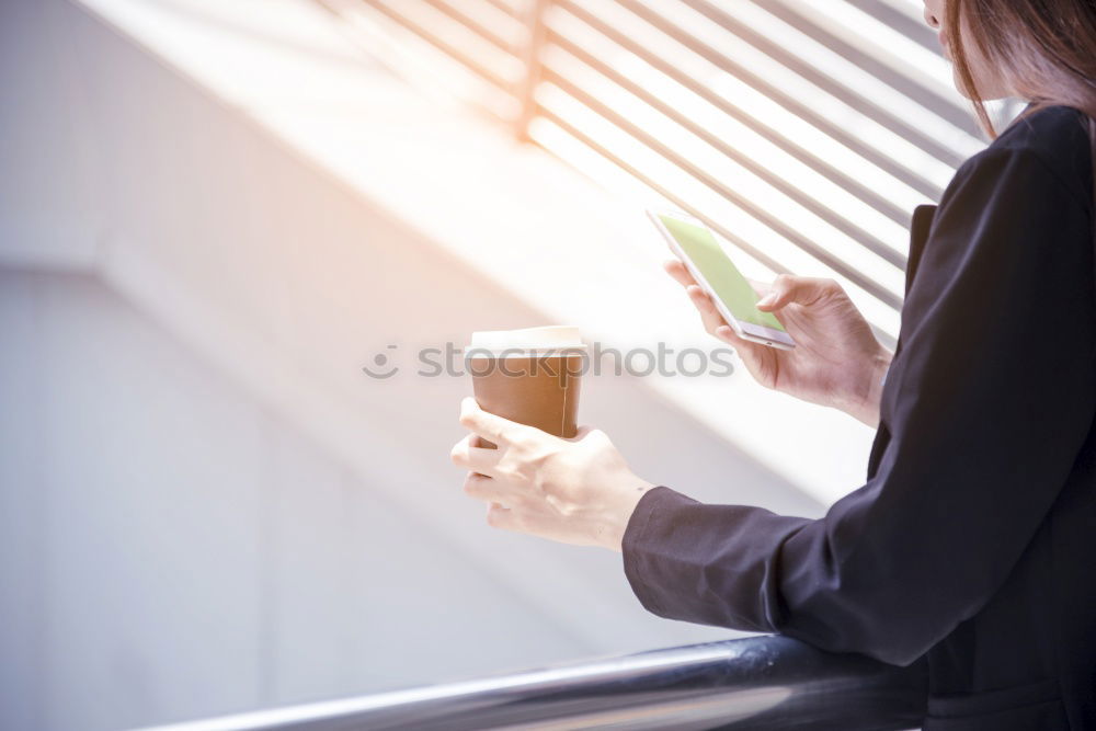 Similar – woman on bed enjoying a cup of coffee. morning