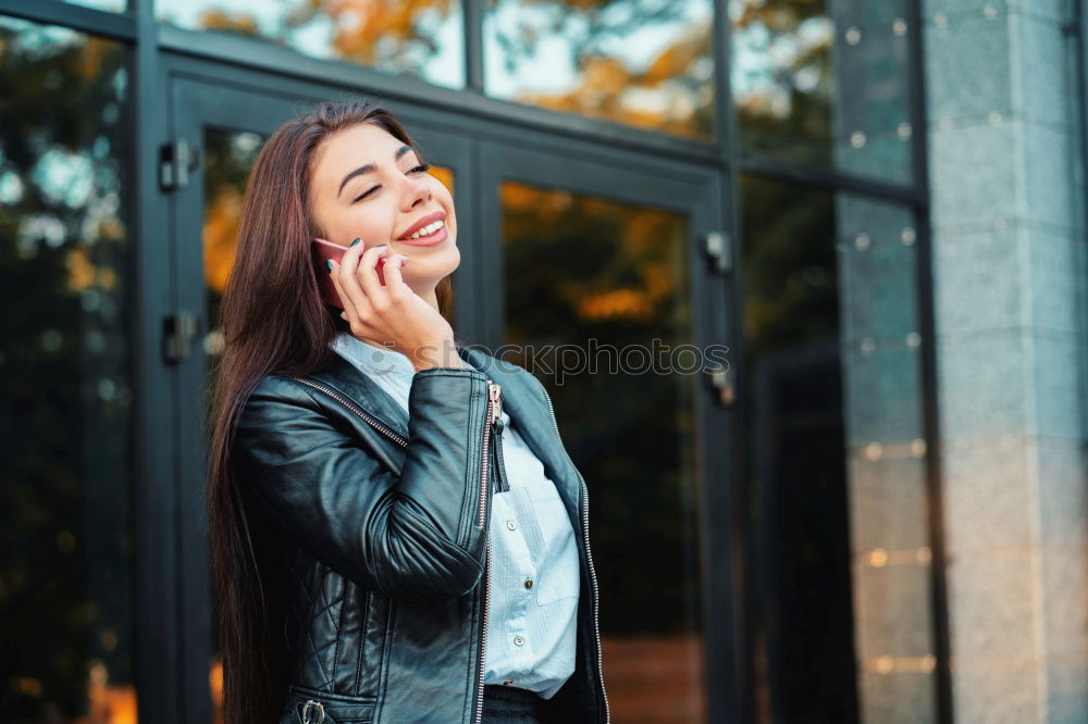 Similar – Image, Stock Photo Stylish young woman in cafe