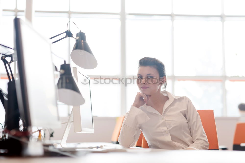 Similar – Image, Stock Photo young caucasian business woman texting a message on smartphone