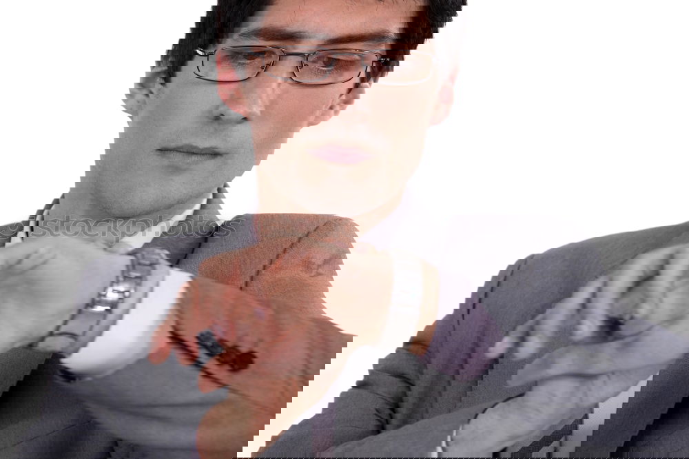 Similar – Image, Stock Photo stylish guy in retro glasses