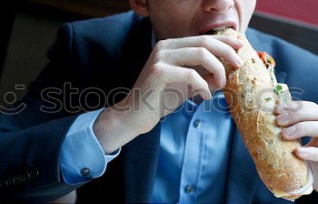 Similar – Image, Stock Photo hunger Eating Fast food