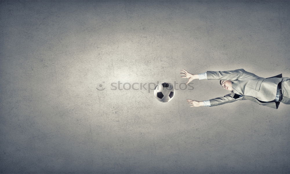 Similar – Young little boy playing in the field with soccer ball. Concept of sport.