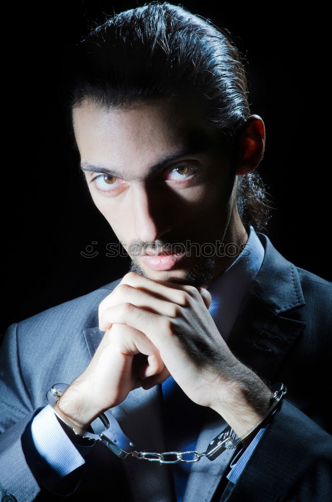 Similar – Image, Stock Photo Young bald guy showing tattoos