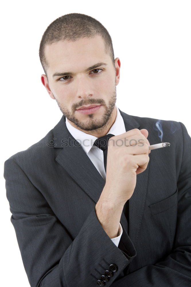 Similar – Serious attractive businessman walking down an urban street