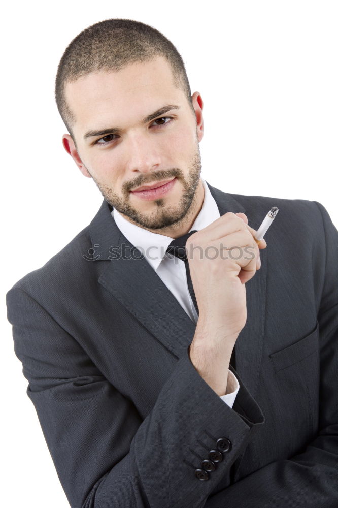 Similar – Serious attractive businessman walking down an urban street