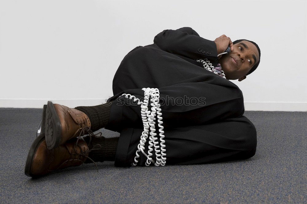 Similar – Image, Stock Photo Young man alone listening to music