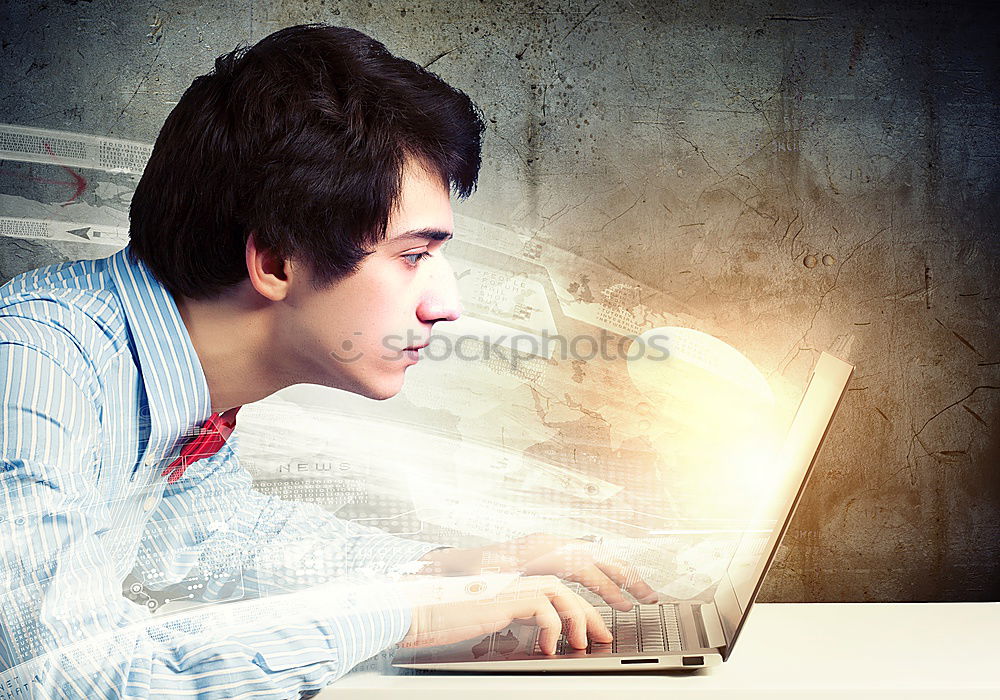 Similar – Image, Stock Photo Close up woman typing wildly on keyboard
