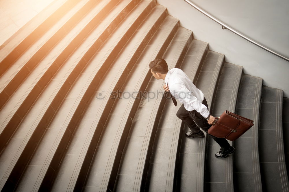 Image, Stock Photo Businessman in the Train Station.