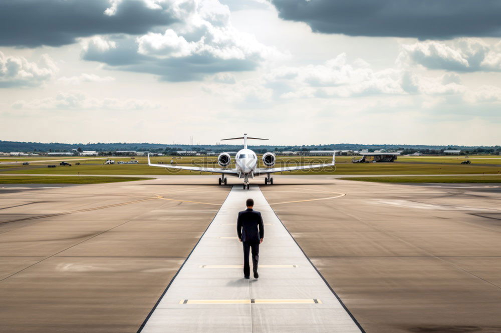 Similar – Image, Stock Photo Private luxury jet at the airport terminal