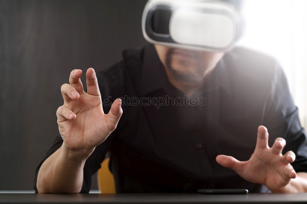 Similar – Image, Stock Photo Mechanic checking motorcycle
