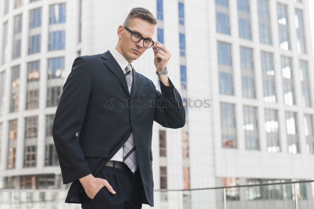 Similar – Image, Stock Photo Young business man sitting at the airport waiting for the flight