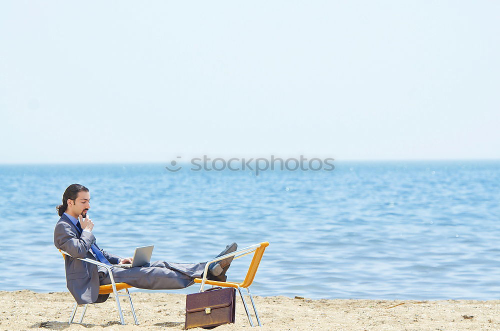 Similar – Strandgang Hund Frau grün