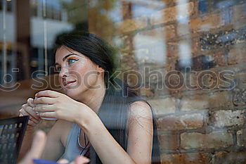 Similar – Image, Stock Photo happy with coffee 3