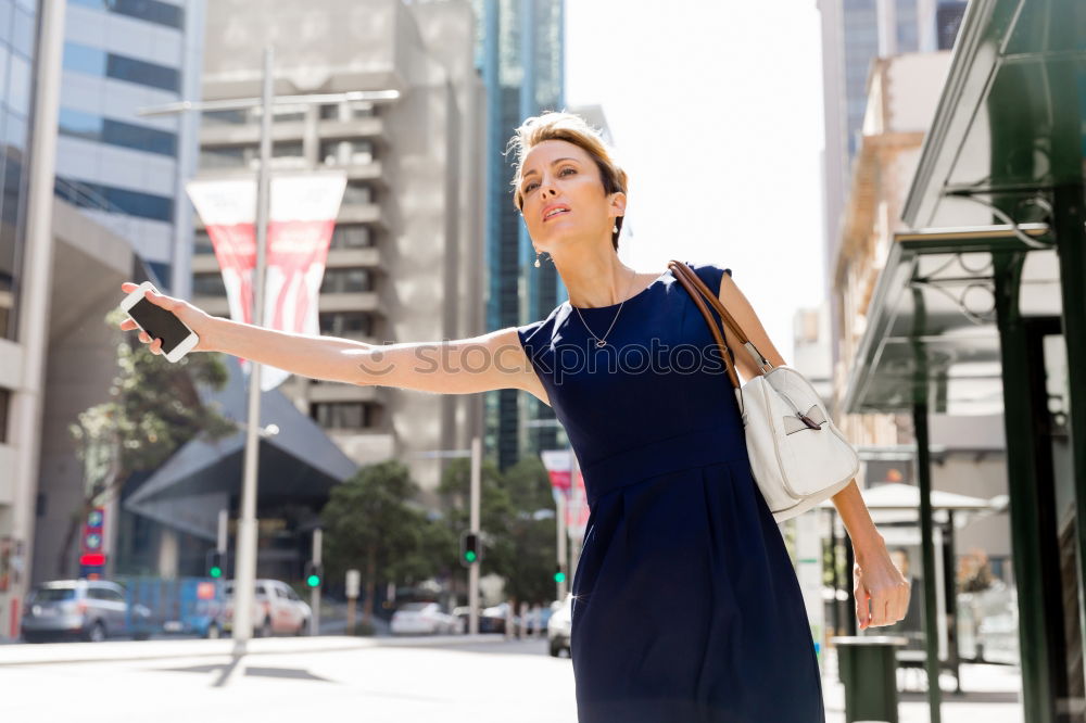 Similar – Image, Stock Photo Blonde girl posing in the city