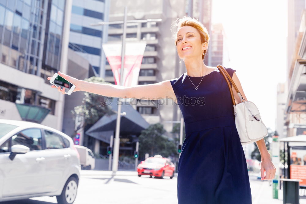 Similar – Image, Stock Photo Blonde girl posing in the city