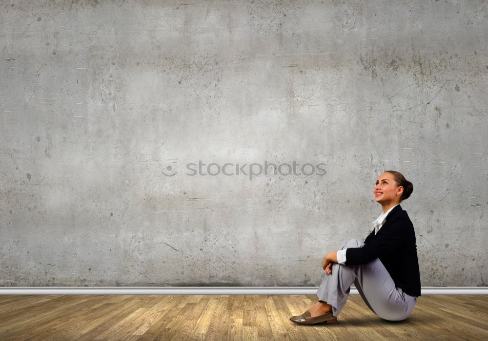 Similar – Girl sitting by the map in classroom