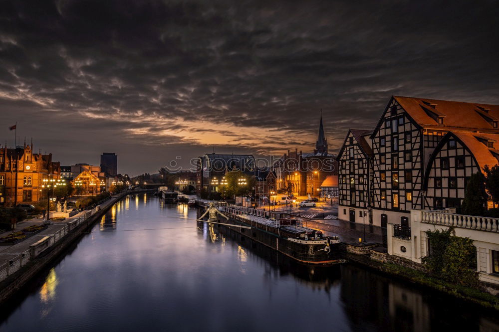 Similar – Image, Stock Photo At night in Hafencity